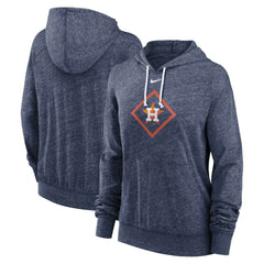 Houston Astros Women's Diamond Icon Gym Vintage Lightweight Hooded Top Navy