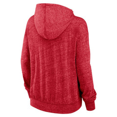 Los Angeles Angels Women's Diamond Icon Gym Vintage Lightweight Hooded Top Red