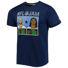 CeeDee Lamb & Dak Prescott Dallas Cowboys Homage Unisex NFL Jam Tri-Blend T-Shirt - Heathered Navy online