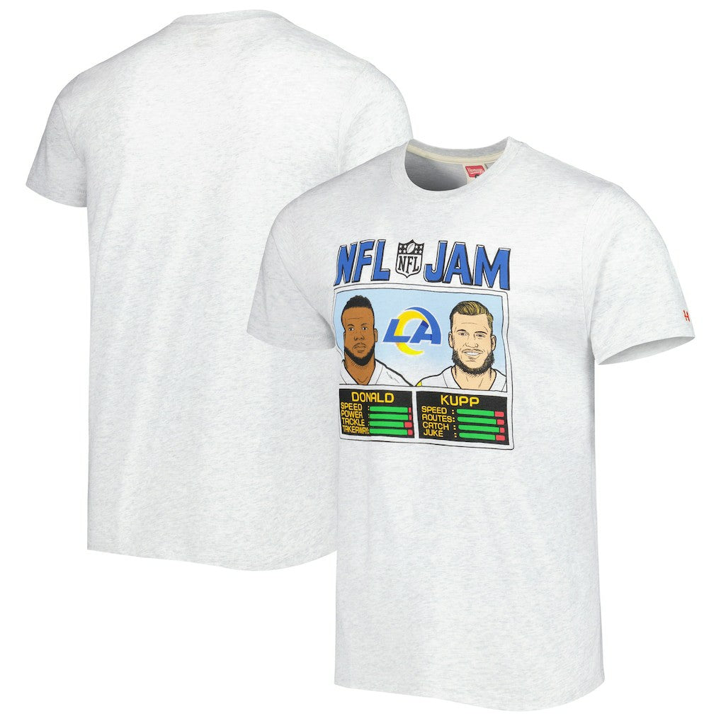 Aaron Donald & Cooper Kupp Los Angeles Rams Homage Unisex NFL Jam Tri-Blend T-Shirt - Ash outlet