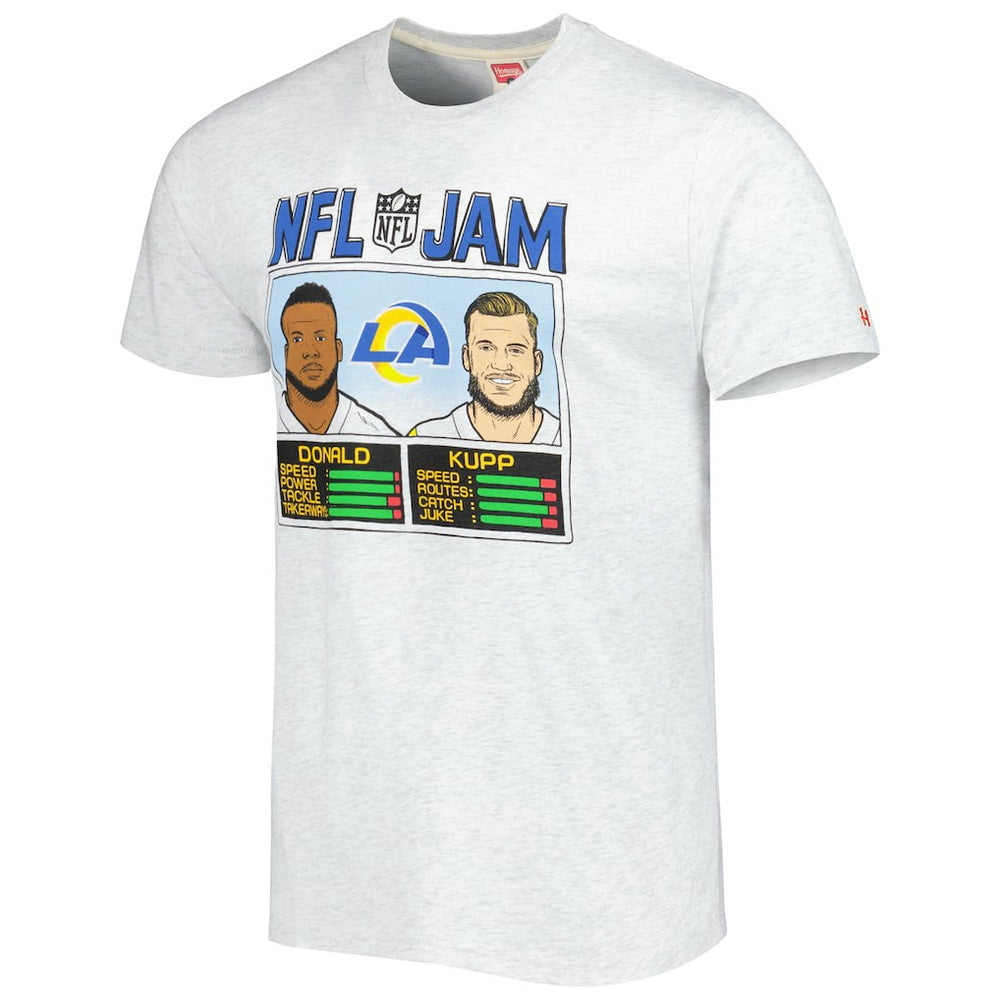 Aaron Donald & Cooper Kupp Los Angeles Rams Homage Unisex NFL Jam Tri-Blend T-Shirt - Ash outlet