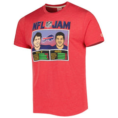Andre Reed & Jim Kelly Buffalo Bills Homage Unisex NFL Jam Retired Tri-Blend T-Shirt - Heather Red cheap