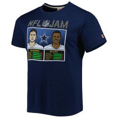 Troy Aikman & Michael Irvin Dallas Cowboys Homage Unisex NFL Jam Retired Tri-Blend T-Shirt - Heather Navy online
