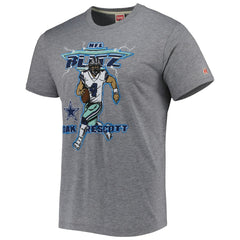 Dak Prescott Dallas Cowboys Homage Unisex NFL Blitz Player Tri-Blend T-Shirt - Heathered Heather Gray sale