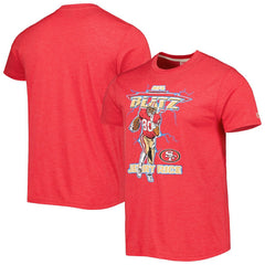 Jerry Rice San Francisco 49ers Homage Unisex NFL Blitz Retired Player Tri-Blend T-Shirt - Heathered Scarlet online