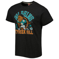 Tyreek Hill Miami Dolphins Homage Unisex Caricature Player Tri-Blend T-Shirt - Heather Black online