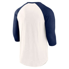 Detroit Tigers Backdoor Slider Raglan 3/4-Sleeve T-Shirt White/Navy
