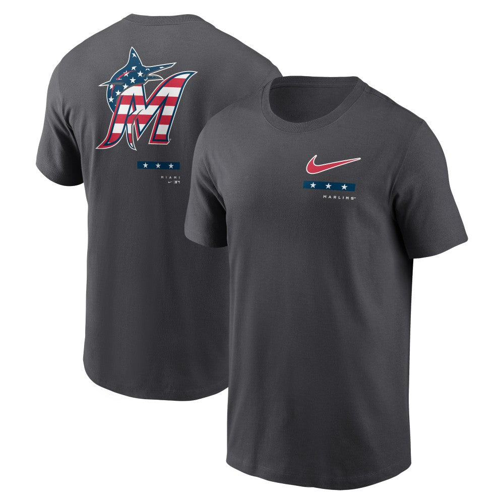 Miami Marlins Americana T-Shirt Anthracite