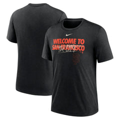 San Francisco Giants Home Spin Tri-Blend T-Shirt Heather Black