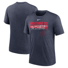 Washington Nationals Home Spin Tri-Blend T-Shirt Heather Navy
