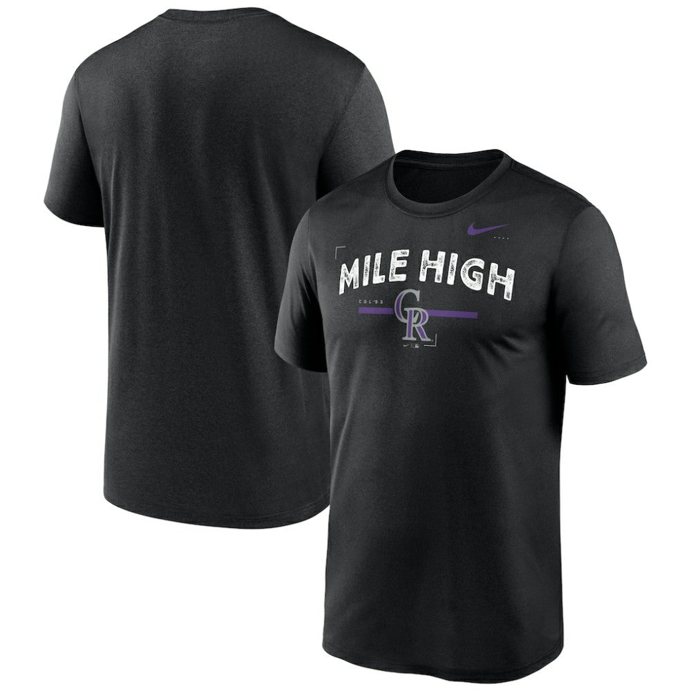Colorado Rockies Local Legend Practice Performace T-Shirt Black