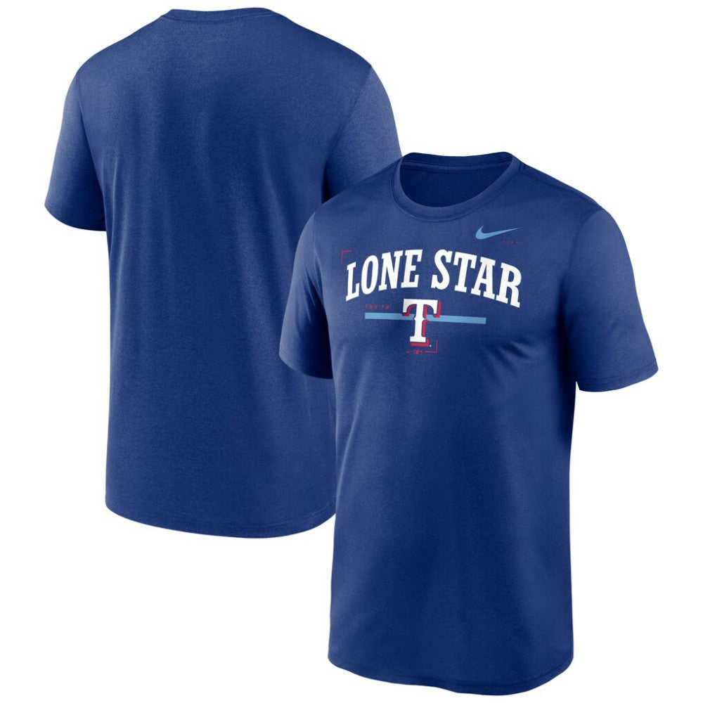 Texas Rangers Local Legend Practice Performace T-Shirt Royal