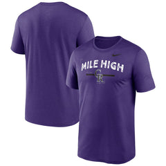 Colorado Rockies Local Legend Practice Performace T-Shirt Purple