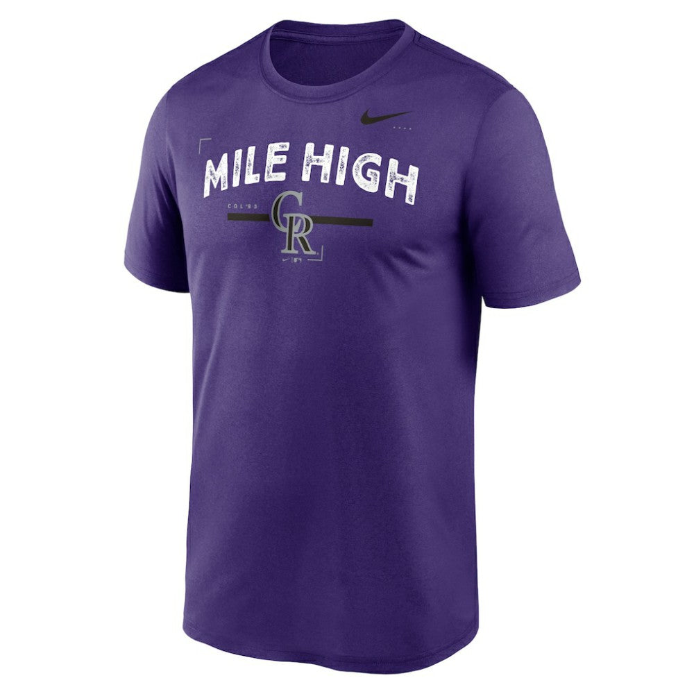 Colorado Rockies Local Legend Practice Performace T-Shirt Purple