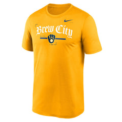 Milwaukee Brewers Local Legend Practice Performace T-Shirt Gold