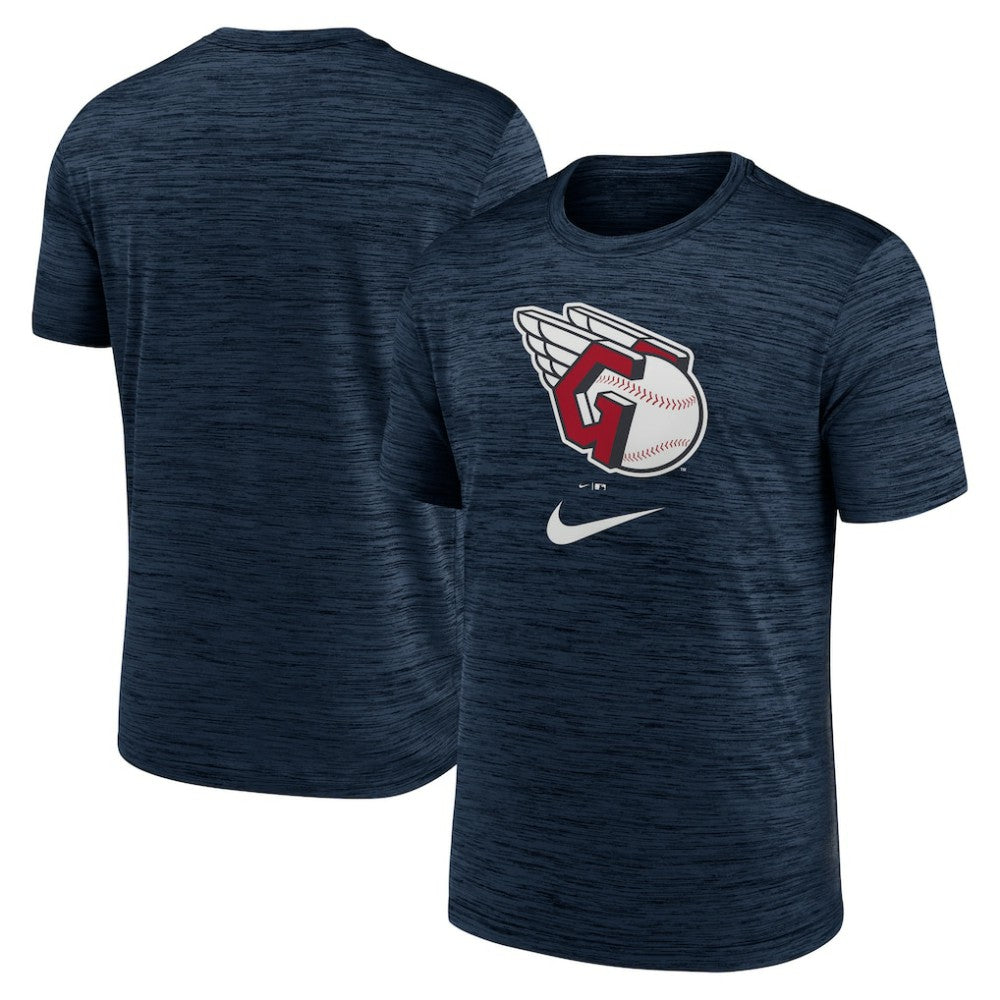 Cleveland Guardians Logo Velocity Performance T-Shirt Navy