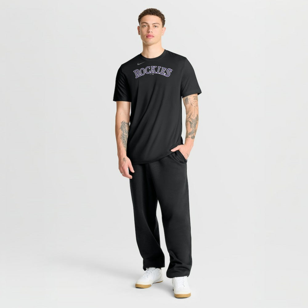 Colorado Rockies New Legend Wordmark Dri-FIT T-Shirt Black