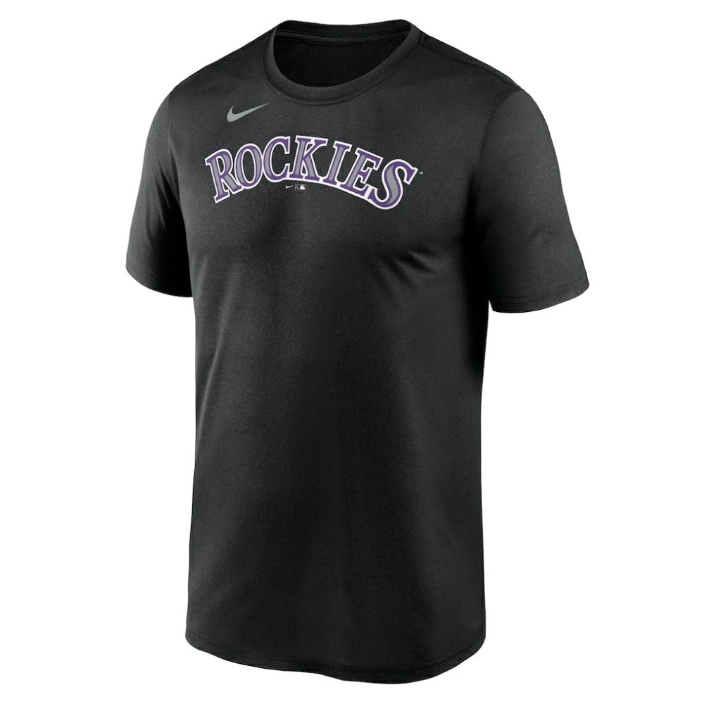 Colorado Rockies New Legend Wordmark Dri-FIT T-Shirt Black