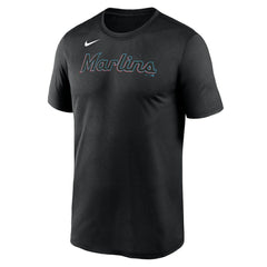 Miami Marlins New Legend Wordmark Dri-FIT T-Shirt Black