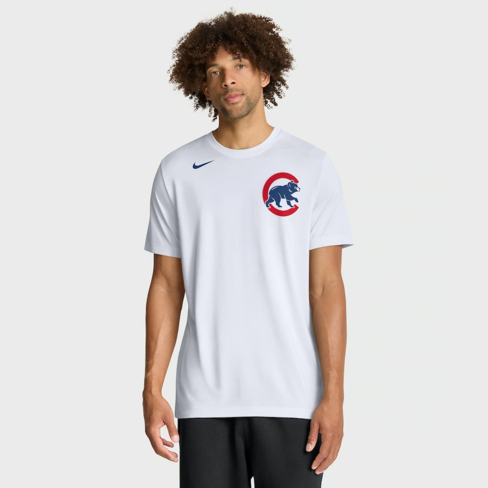 Chicago Cubs New Legend Wordmark Dri-FIT T-Shirt White
