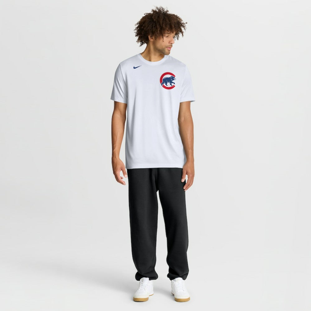 Chicago Cubs New Legend Wordmark Dri-FIT T-Shirt White