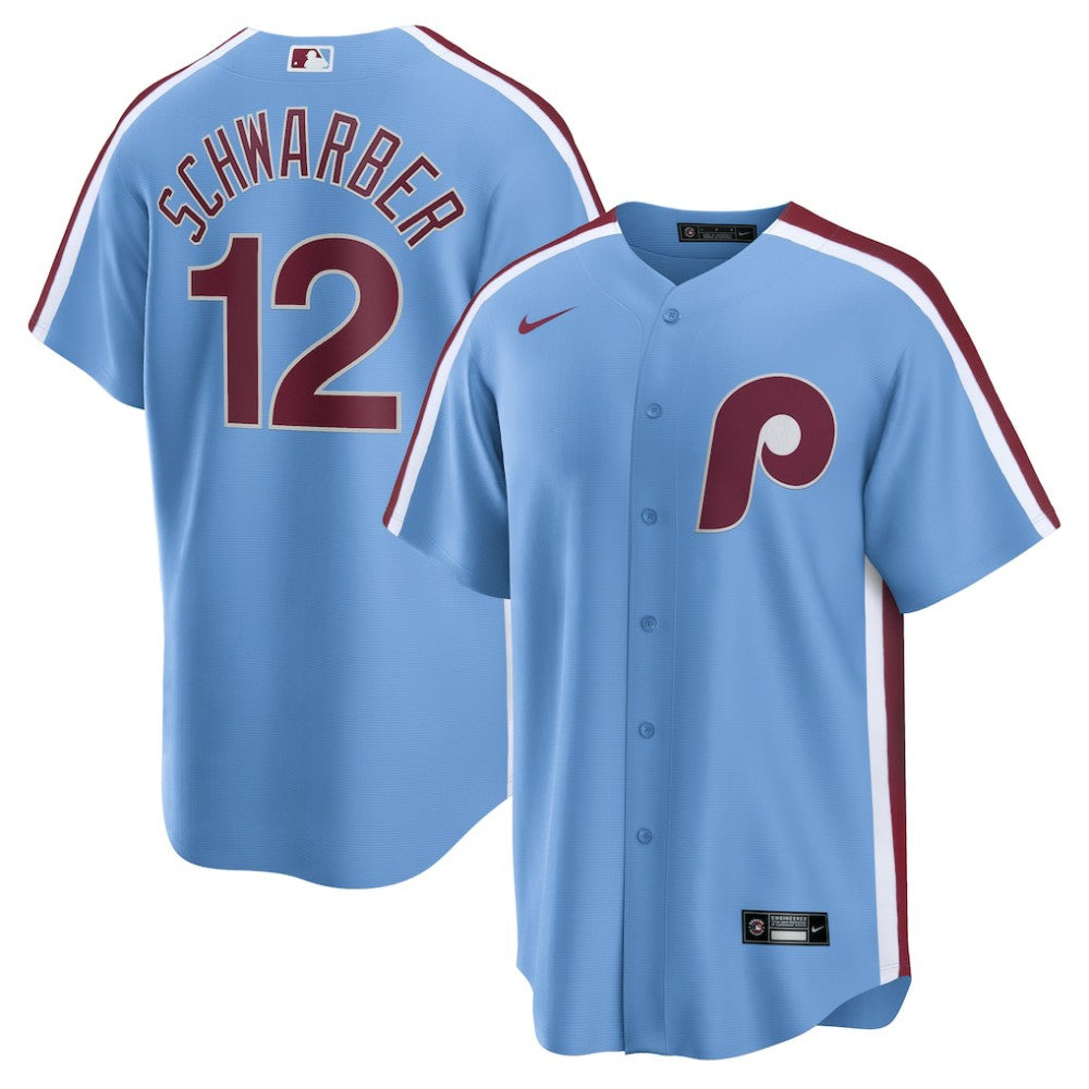 Kyle Schwarber Philadelphia Phillies Alternate, 1st Replica Jersey Light Blue