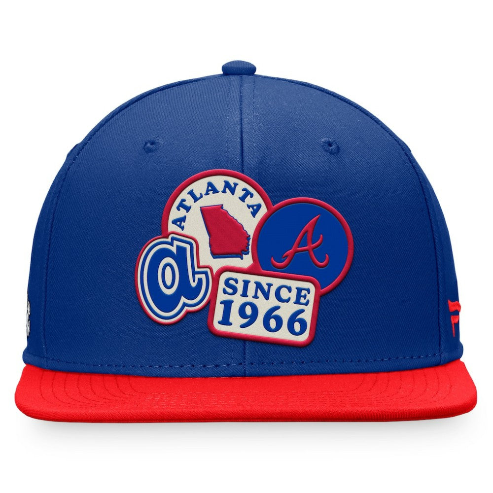 Atlanta Braves Heritage Patch Fitted Hat Royal/Red