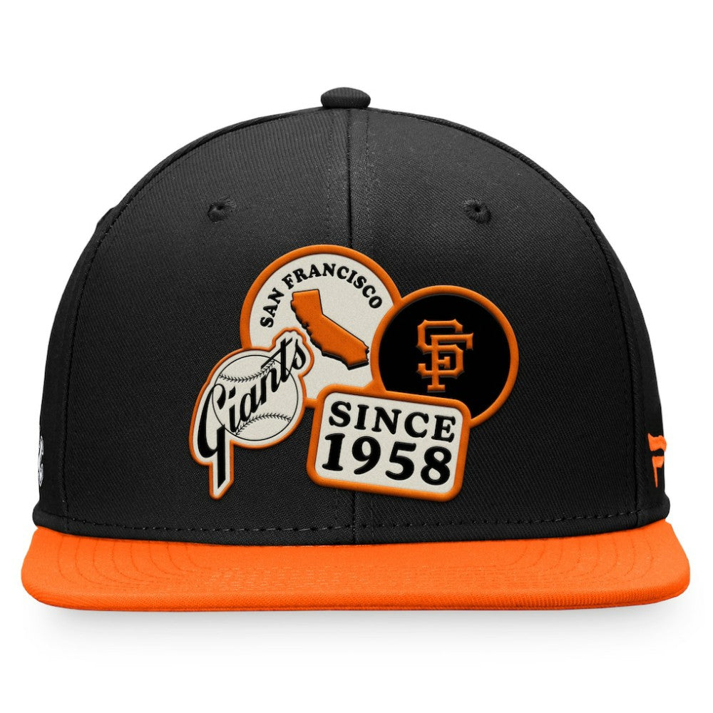 San Francisco Giants Heritage Patch Fitted Hat Black/Orange