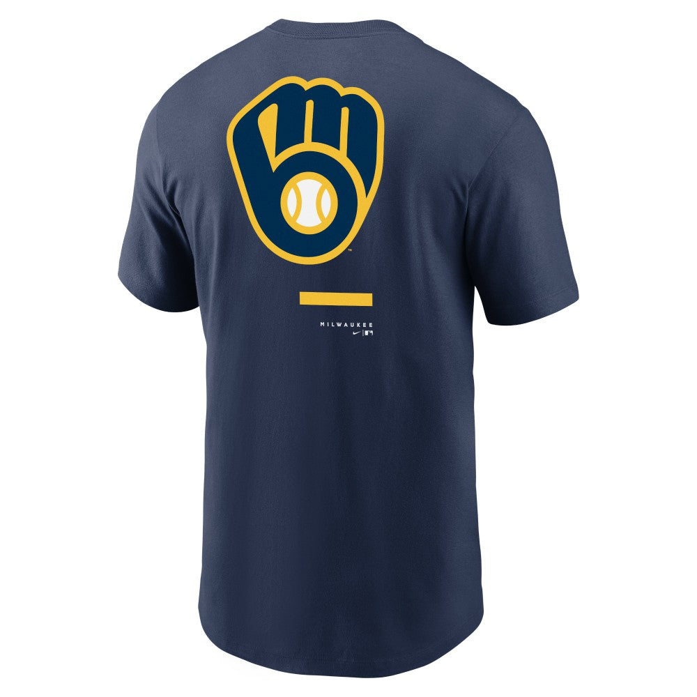 Milwaukee Brewers Over the Shoulder T-Shirt Navy