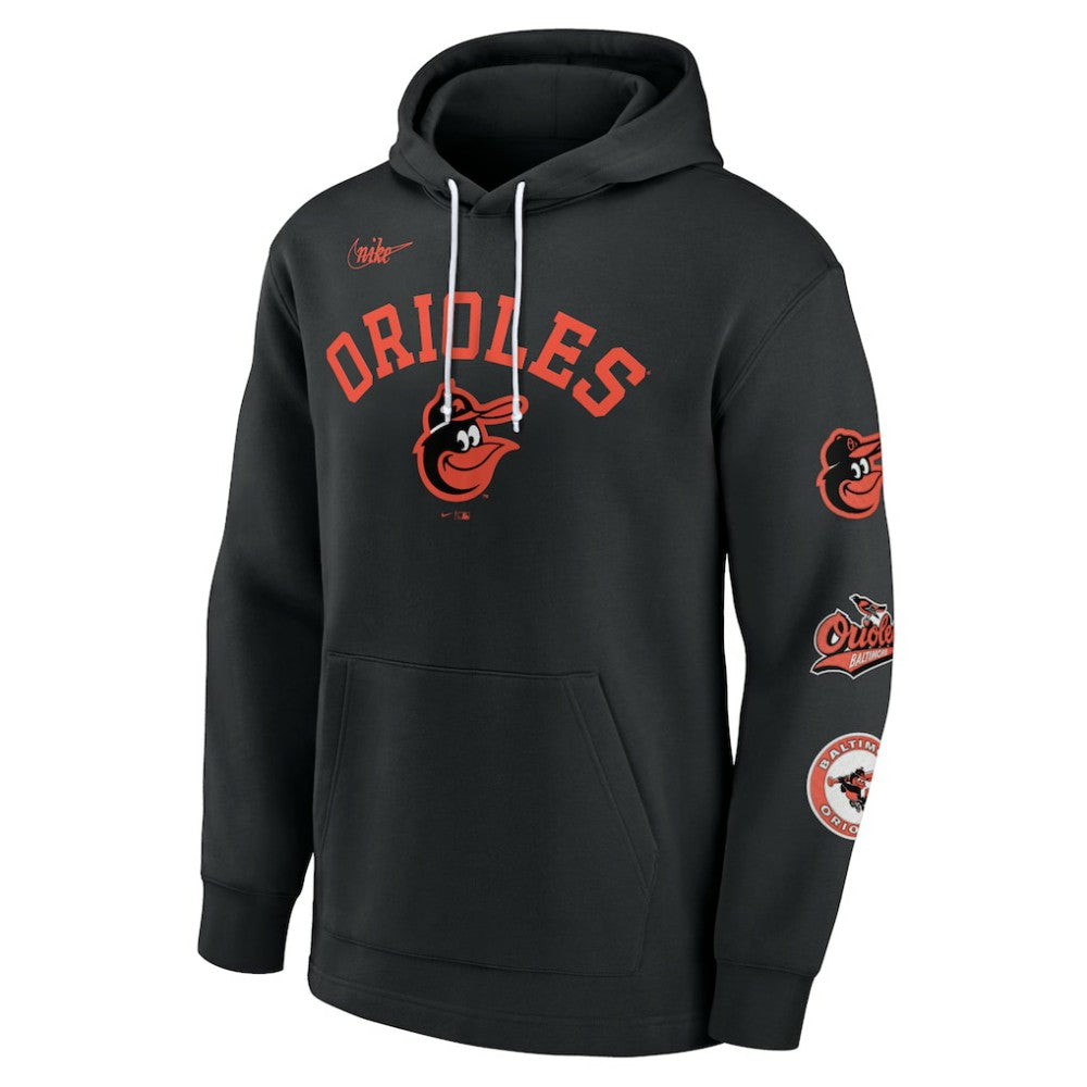 Baltimore Orioles Rewind Lefty Pullover Hoodie Black