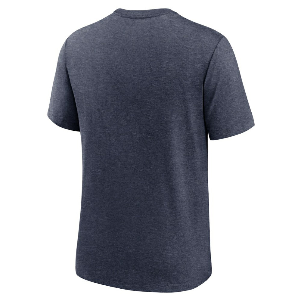 Detroit Tigers Rewind Review Slash Tri-Blend T-Shirt Heather Navy