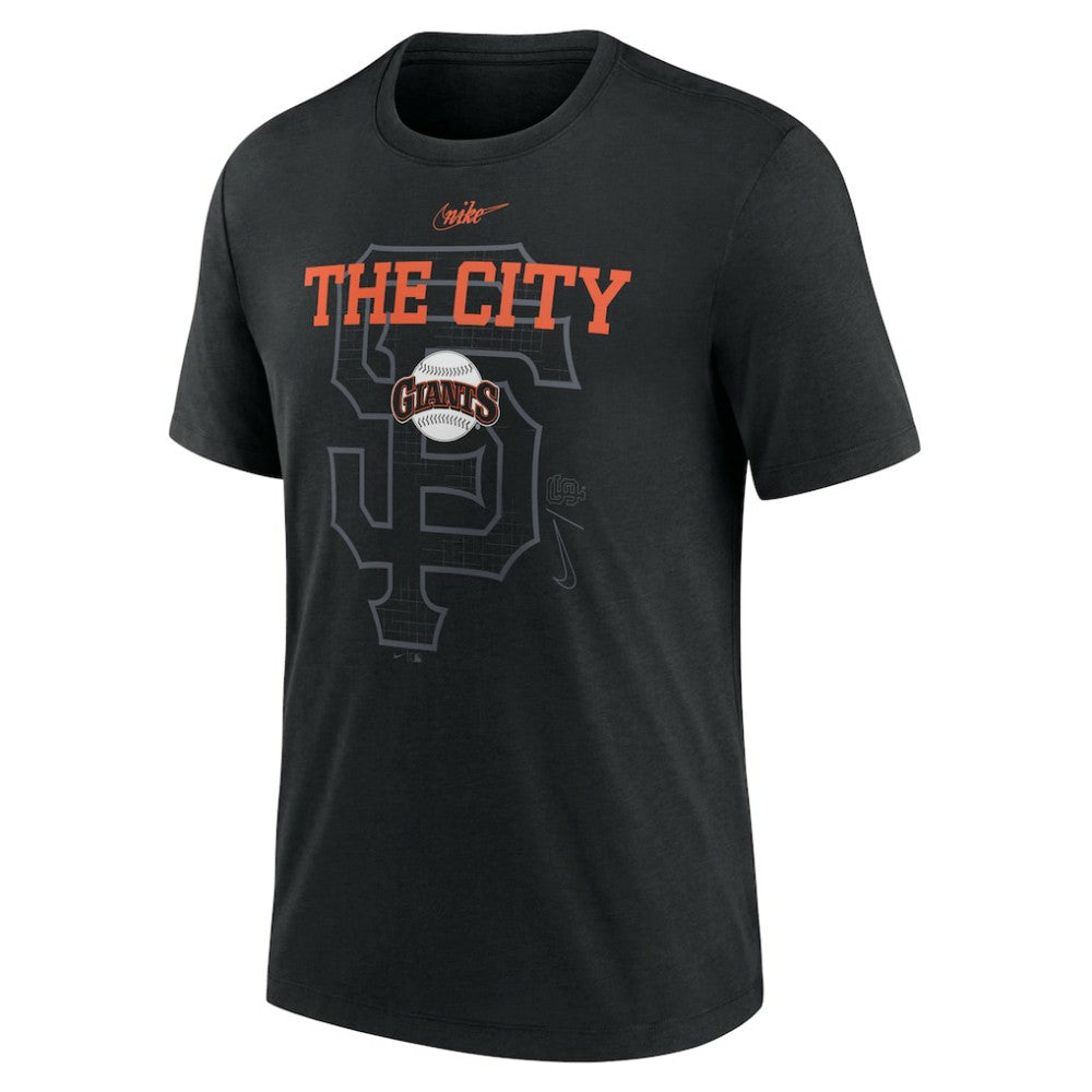 San Francisco Giants Rewind Retro Tri-Blend T-Shirt Black