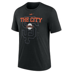 San Francisco Giants Rewind Retro Tri-Blend T-Shirt Black