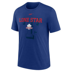 Texas Rangers Rewind Retro Tri-Blend T-Shirt Royal