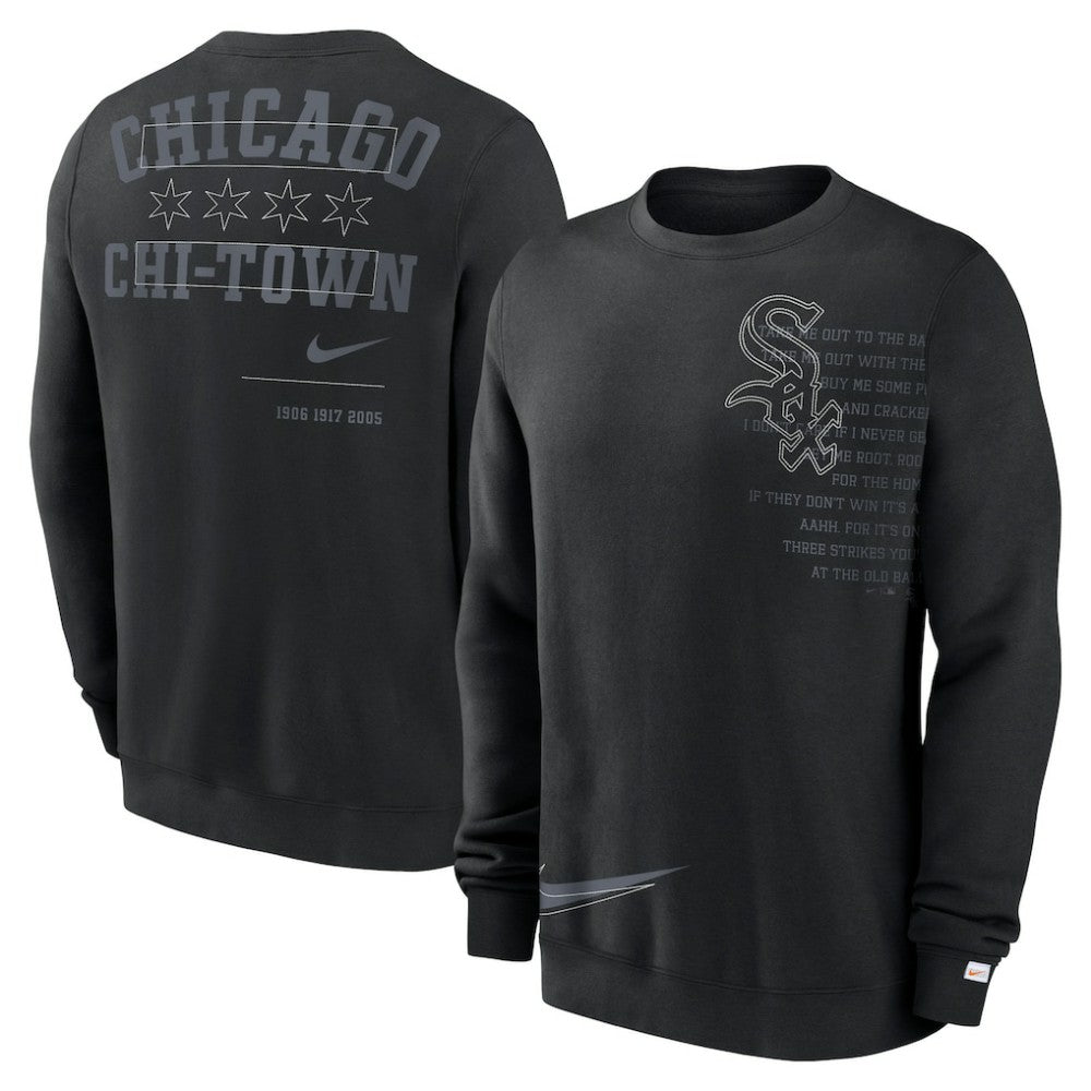 Chicago White Sox Statement Ball Game Fleece Pullover Sweatshirt Black