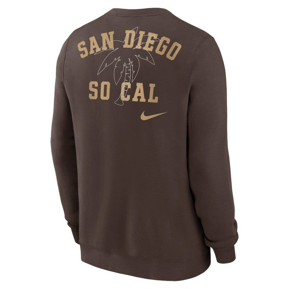 San Diego Padres Statement Ball Game Fleece Pullover Sweatshirt Brown