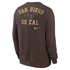 San Diego Padres Statement Ball Game Fleece Pullover Sweatshirt Brown