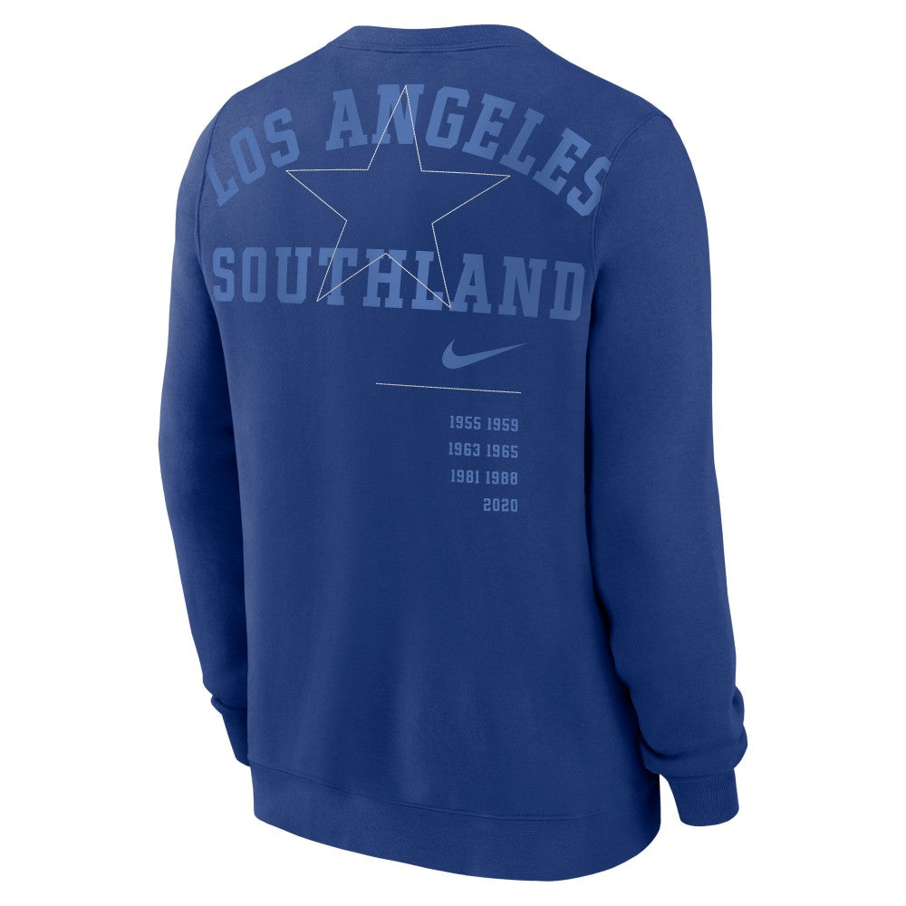 Los Angeles Dodgers Statement Ball Game Fleece Pullover Sweatshirt Royal