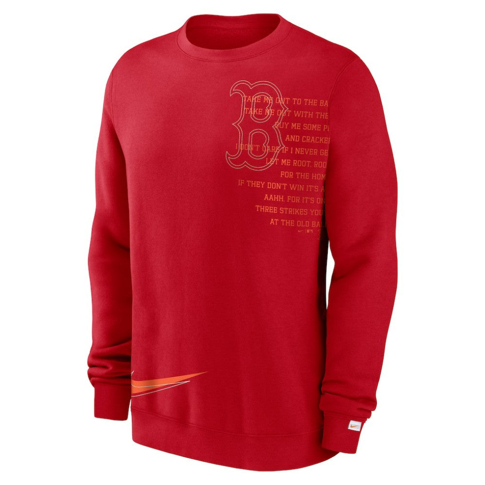 Boston Red Sox Statement Ball Game Fleece Pullover Sweatshirt Red