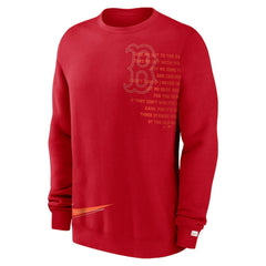 Boston Red Sox Statement Ball Game Fleece Pullover Sweatshirt Red