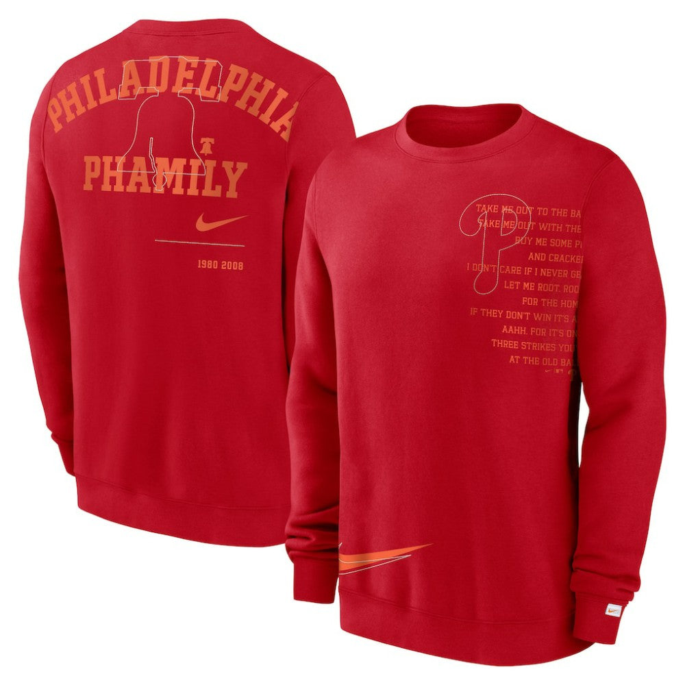 Philadelphia Phillies Statement Ball Game Fleece Pullover Sweatshirt Red