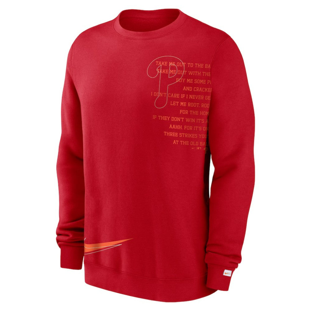 Philadelphia Phillies Statement Ball Game Fleece Pullover Sweatshirt Red