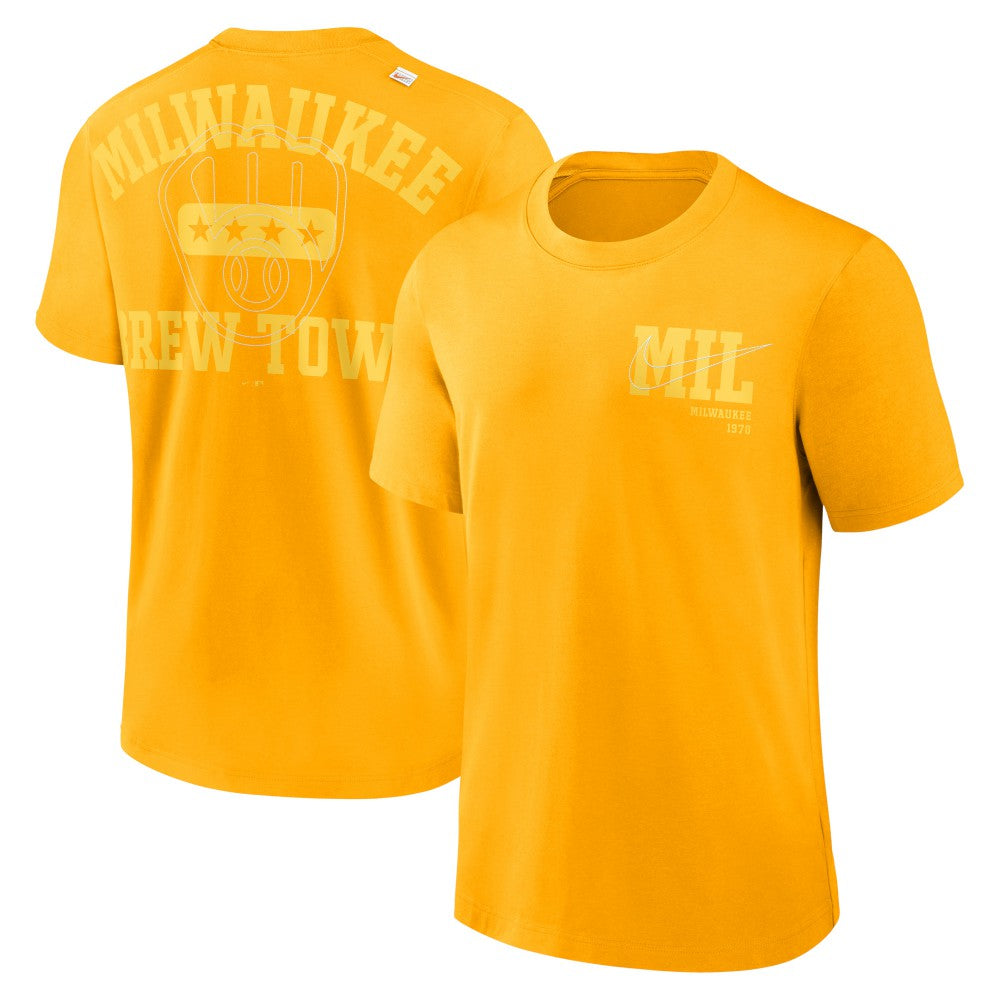 Milwaukee Brewers Statement Game Over T-Shirt Gold