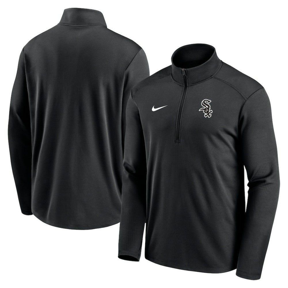 Chicago White Sox Agility Pacer Performance Half-Zip Top Black