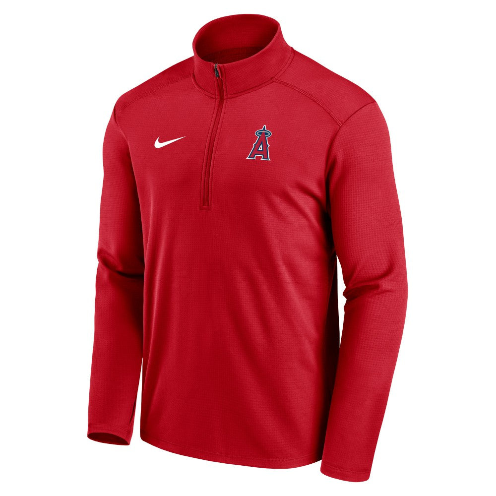 Los Angeles Angels Agility Pacer Lightweight Performance Half-Zip Top Red