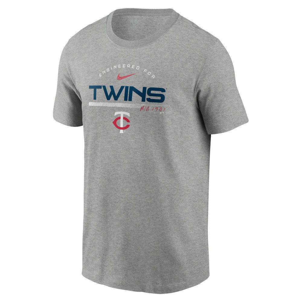 Minnesota Twins Team Engineered Performance T-Shirt Heather Gray