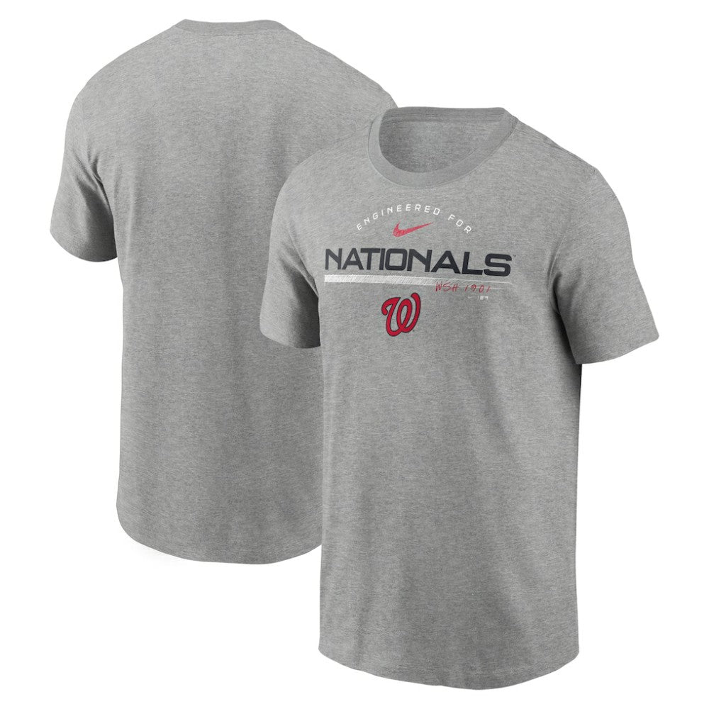 Washington Nationals Team Engineered Performance T-Shirt Heather Gray