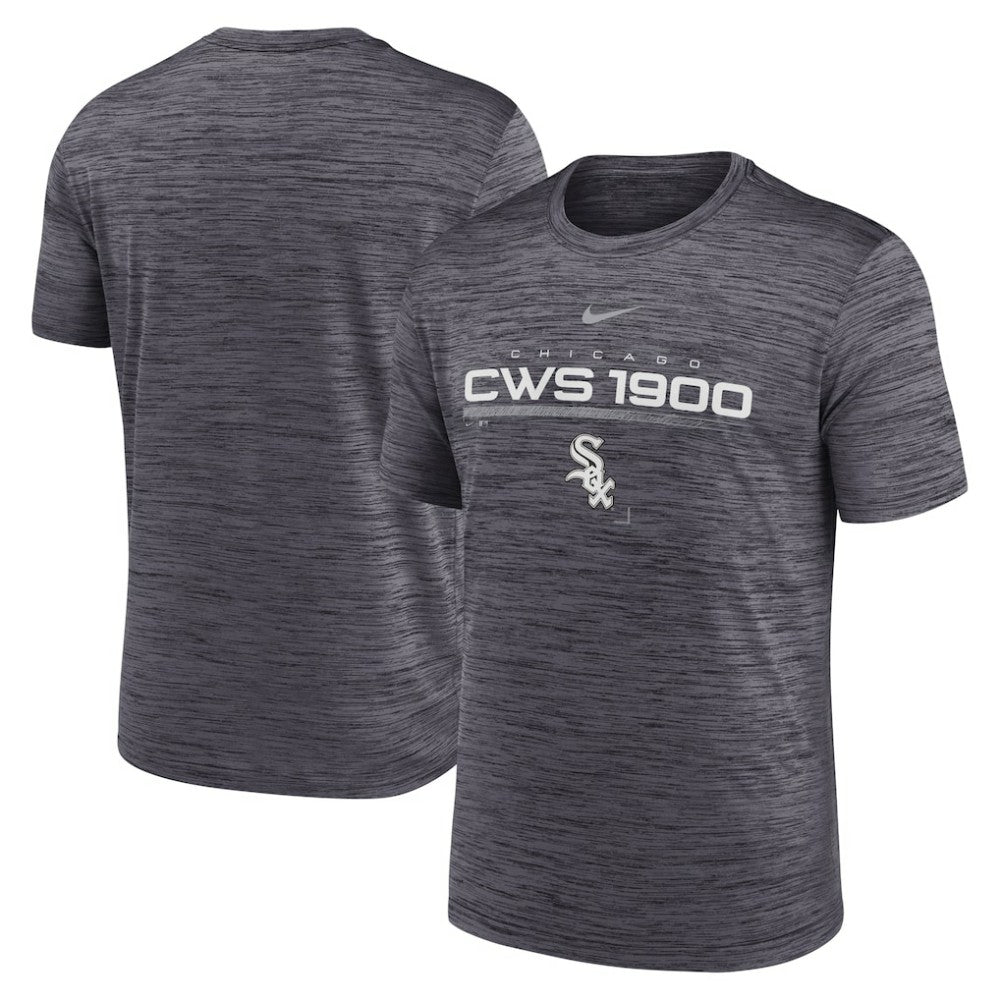 Chicago White Sox Wordmark Velocity Performance T-Shirt Black
