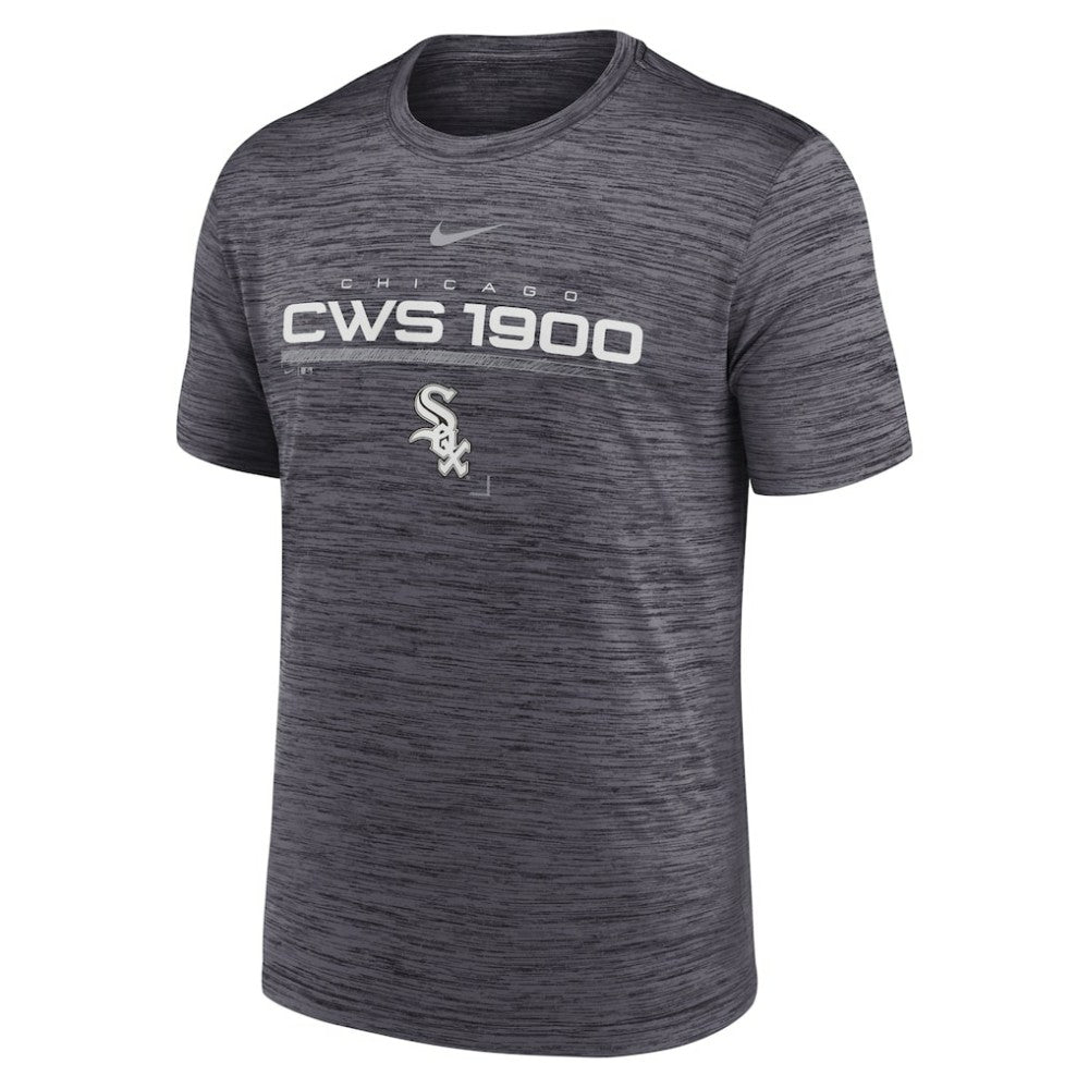 Chicago White Sox Wordmark Velocity Performance T-Shirt Black