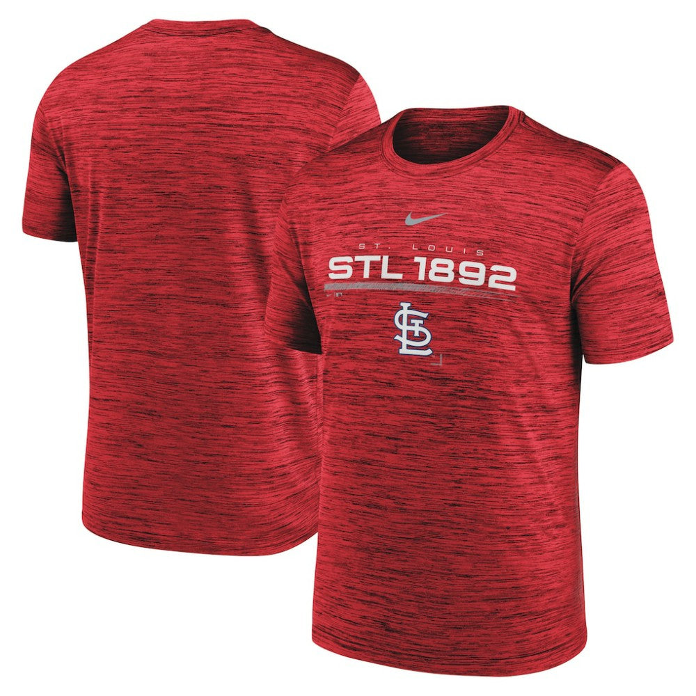 St. Louis Cardinals Wordmark Velocity Performance T-Shirt Red